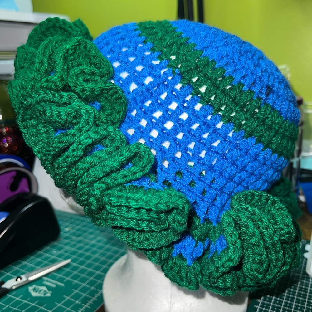 Crochet Ruffle Hat - Picture 7 of 7